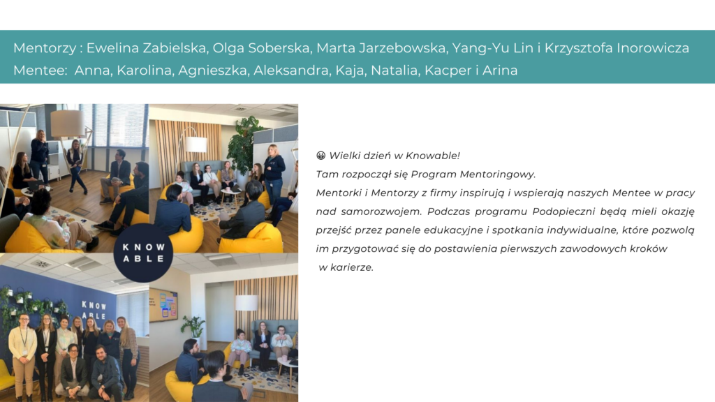 Plakat promujący program mentoringowy