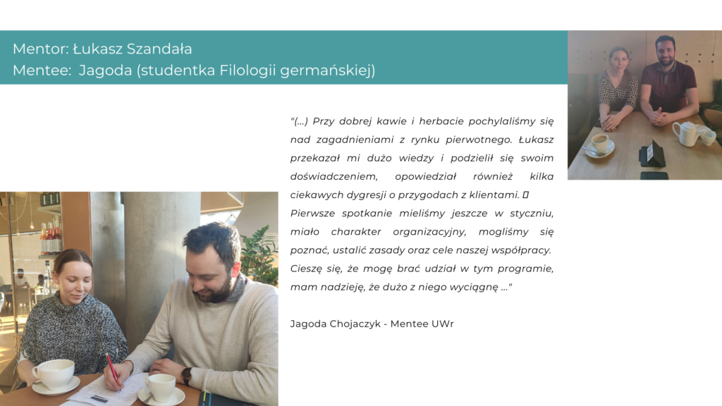Plakat promujący program mentoringowy