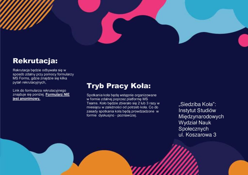Informacje o rekrutacji i siedzibie