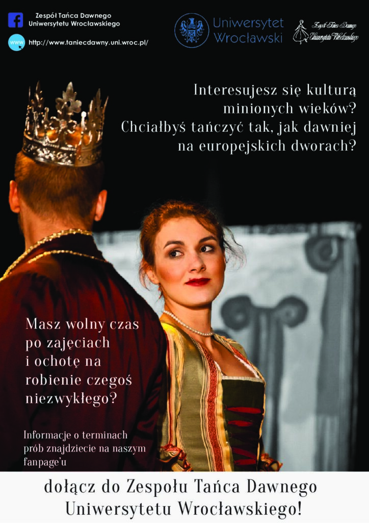 plakat rekrutacyjny  - para tancerzy