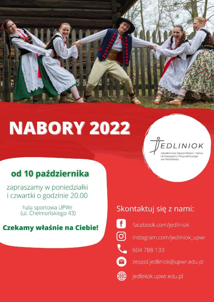 Plakat rekrutacyjny z częścią Zespołu Jedliniok